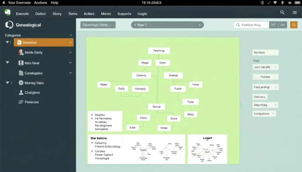 Evernote organizar genealogía