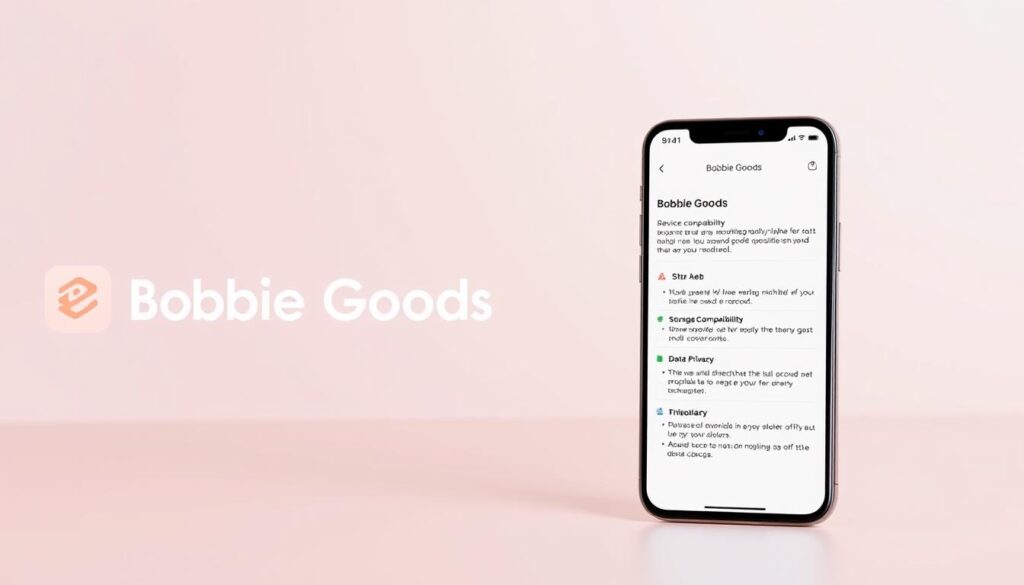 Requisitos técnicos de la app Bobbie Goods