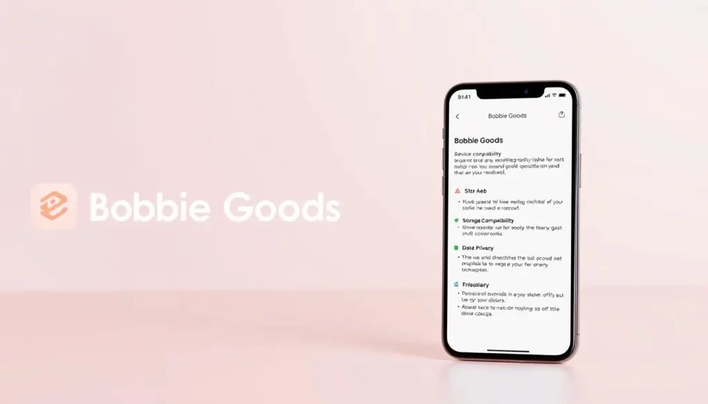 Requisitos técnicos de la app Bobbie Goods