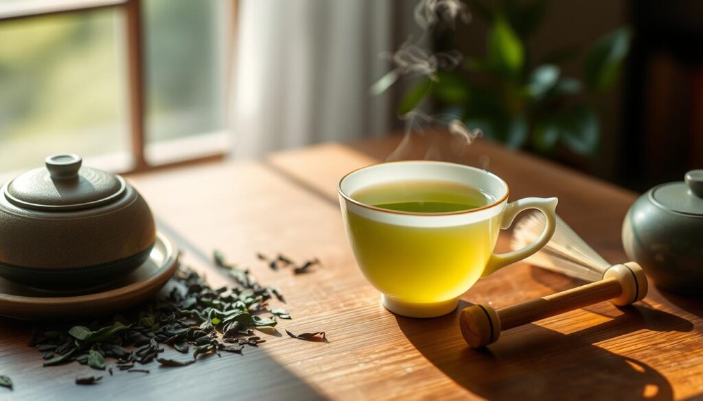 taza de té verde