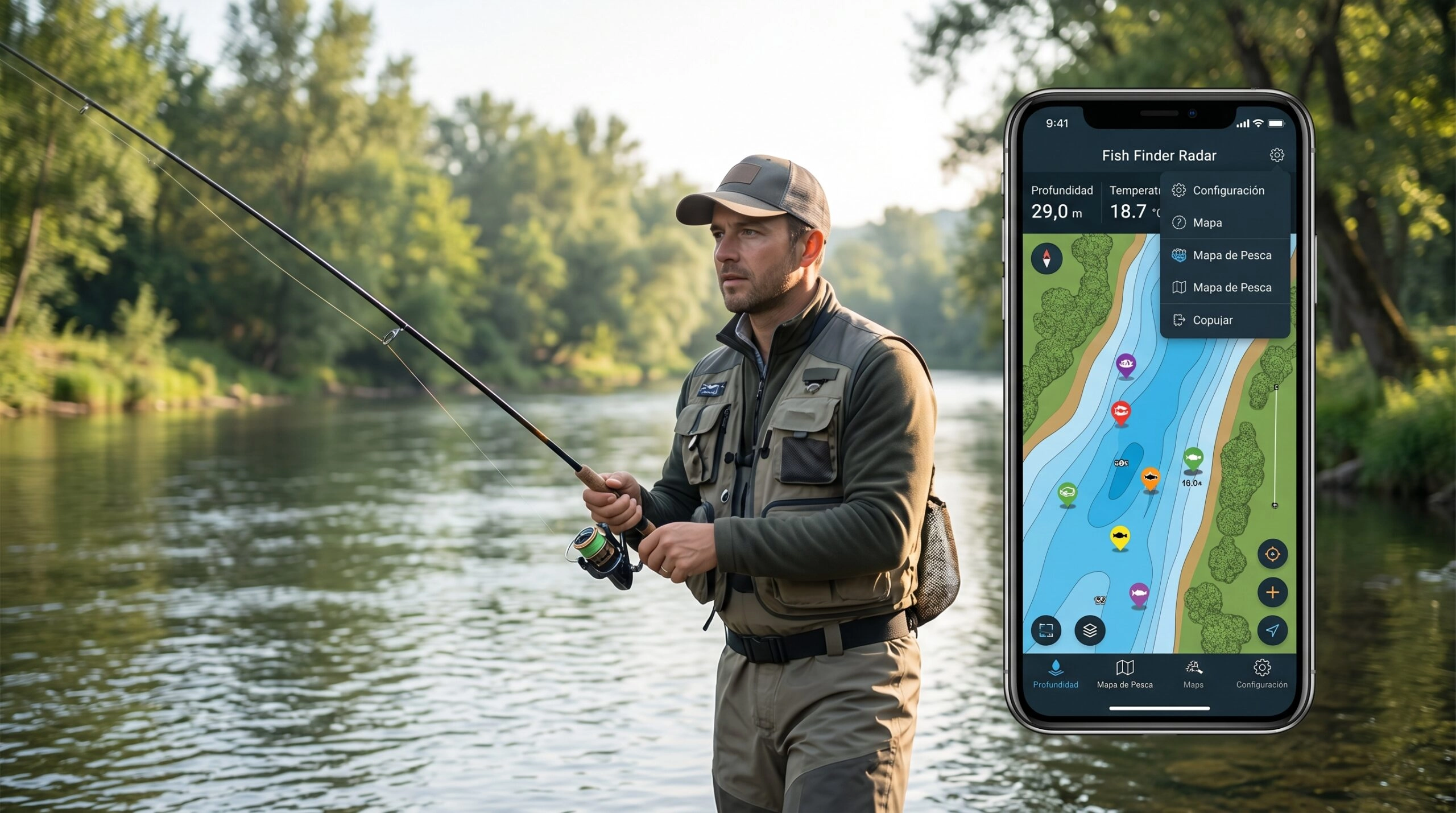 App radar de peces gratis para pescar fácilmente