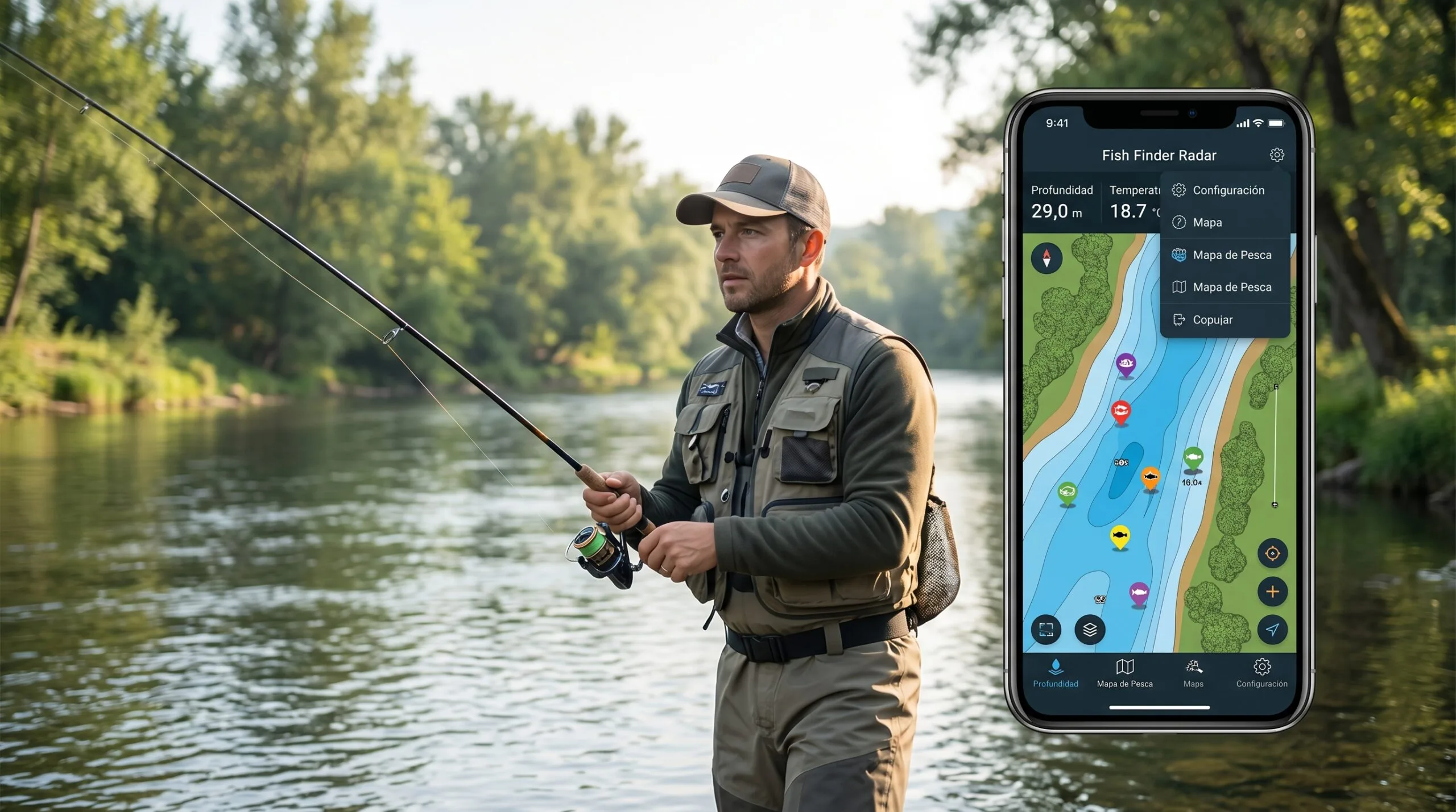 App radar de peces gratis para pescar fácilmente