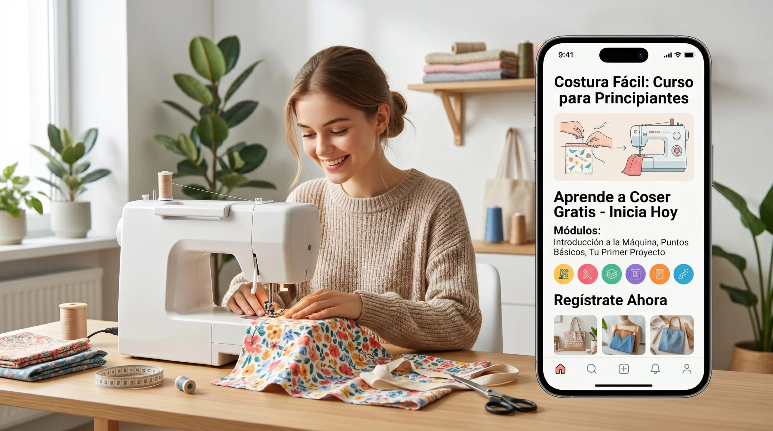Curso de costura para principiantes con apoyo digital