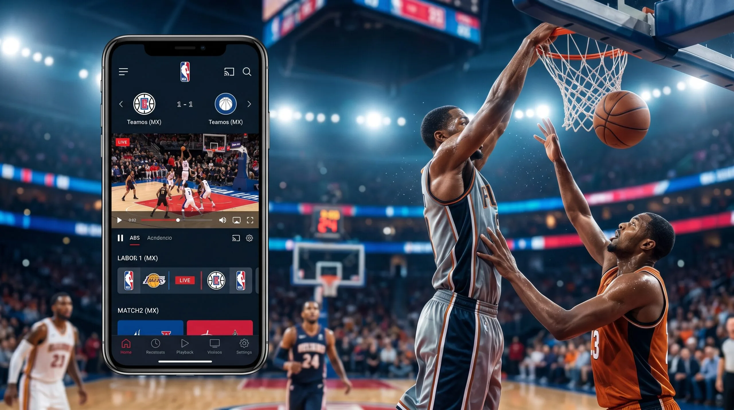 App oficial para ver contenido de NBA en el móvil