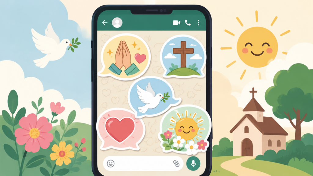 Mensajes de fe y buenos deseos en stickers para compartir cada día
